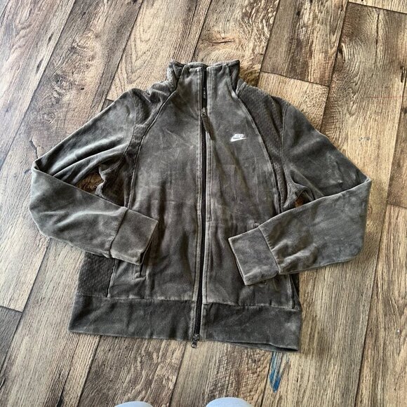 Nike Womens Viva Velour Soft Track Jacket Size Medium Full Zip - Picture 4 of 11